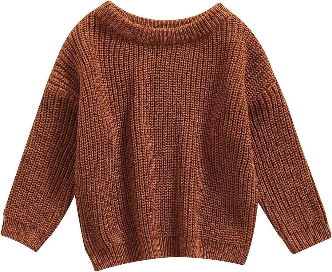 Baby Girl Boy Knit Sweater Blouse Pullover Sweatshirt Warm Crewneck Long Sleeve Tops for Infant Toddler, (2-3T)
