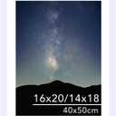 16x20 Picture Frame Black with 14x18 Mat for 40 x 50cm Diamond Art Painting, Display Photo 14x18 with Mat or 16 x 20 Without Mat, Wall Hanging Large Frame with Plexiglass