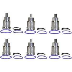 6X Fuel Injector Steel Sleeve Cup Set 21515329 21401136 for Volvo D13 D11 D16 MACK MP7 MP8 MP10 w/O Ring 276948