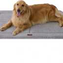 Joydeco Low Profile Dog Crate Mat Reversible Bed Pad, Washable Dog Pad Mat with Ultra Soft Fleece, Compact Design Kennel Beds Mats for Extra Large Medium Small Pets, 44" x 32" Gray