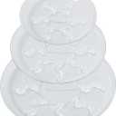 Idyllize 15 Pack Assorted Sizes 6 8 10 Inch Clear Thick Plastic Heavy Duty Sturdy Plant Saucer Drip Trays for pots, 5 Pieces of Each Size (Assorted Sizes 6'', 8'', 10'')