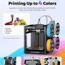FLASHFORGE AD5X 3D Printer,Smart Multi-Color 3D Printer with IFS,Max 600mm/s High Speed 4 Colors Printing,Fully Auto Leveling,300C Direct Extruder,for PLA-CF,PETG-CF,Print Size 220x220x220mm