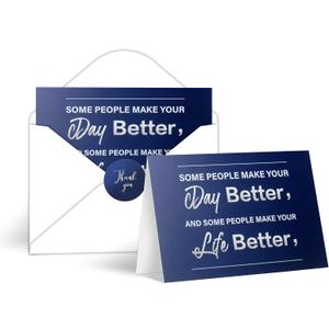 30 PACK Box of Thank You Cards with Envelopes Bulk Set & Stickers, Blank Thank You notes Cards with Message Inside, 64 Inches, Thank You Note For Employees, Teacher, Birthday, Graduation, Small Business  Holiday - Blue