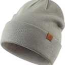 Home Prefer Mens Winter Hats Acrylic Knit Cuff Beanie Cap Warm Womens Beanie Hat