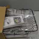 JASIWAY Dish Drying Rack in Sink, Over The Sink Colander Strainer Basket, Stainless Steel Strainer Basket with Expandable Rubber Grip Handles for Vegetables, Fruits, Home Kitchen Essentials, Black