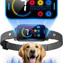 Bark Collar for Large Medium Small for Dogs,Rechargeable Anti Barking Training Collar with Adjustable Ultrasonic Beep Vibration Shock and 7 Sensitivity (Black)