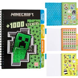 Minecraft Sticker Book for Kids - 28 Sheets, Over 1000 Creeper Collector Stickers for Scrapbooking, Creative Activity Set, Gamer Gifts for Boys