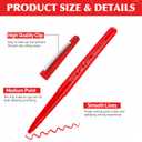 MotiMind 96 Pcs Red Felt Tip Pens 0.7mm Medium Point Pens Bulk, Felt Tip Markers for Journaling, Writing, Note Taking, Planner, Ideal for Office School Art Supplies Gift