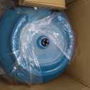 Teamson Home Floor Glazed Pot Water Fountain with Built-in LED Light and Pump for Outdoor Indoor Patio Garden Backyard Decking Home Décor, 17 inch Height, Teal