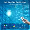 SURAIELEC 10" LED Pool Lights for Inground Pool, 12V AC Waterproof Color-Changing Pool Light with Remote, 300W Equivalent, RGB Colors & Dynamic Effects, Fits Pentair, Hayward, Jandy Niches, 100 Feet