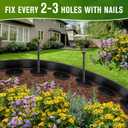 Landscape Edging, 3" x 66' Garden Edging, No Dig Edging for Landscaping with 80 Pcs Anchoring Spikes, Flexible Landscape Border Edging for Landscaping, Yard Lawn, Flower Beds (Black)