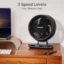 HOLMES Blizzard 8" Air Circulator Digital Fan, 3 Speeds, 90 Adjustable Head Tilt, Capacitive Touch, Remote Control, Ideal for Home, Bedroom, Kitchen or Office, Black