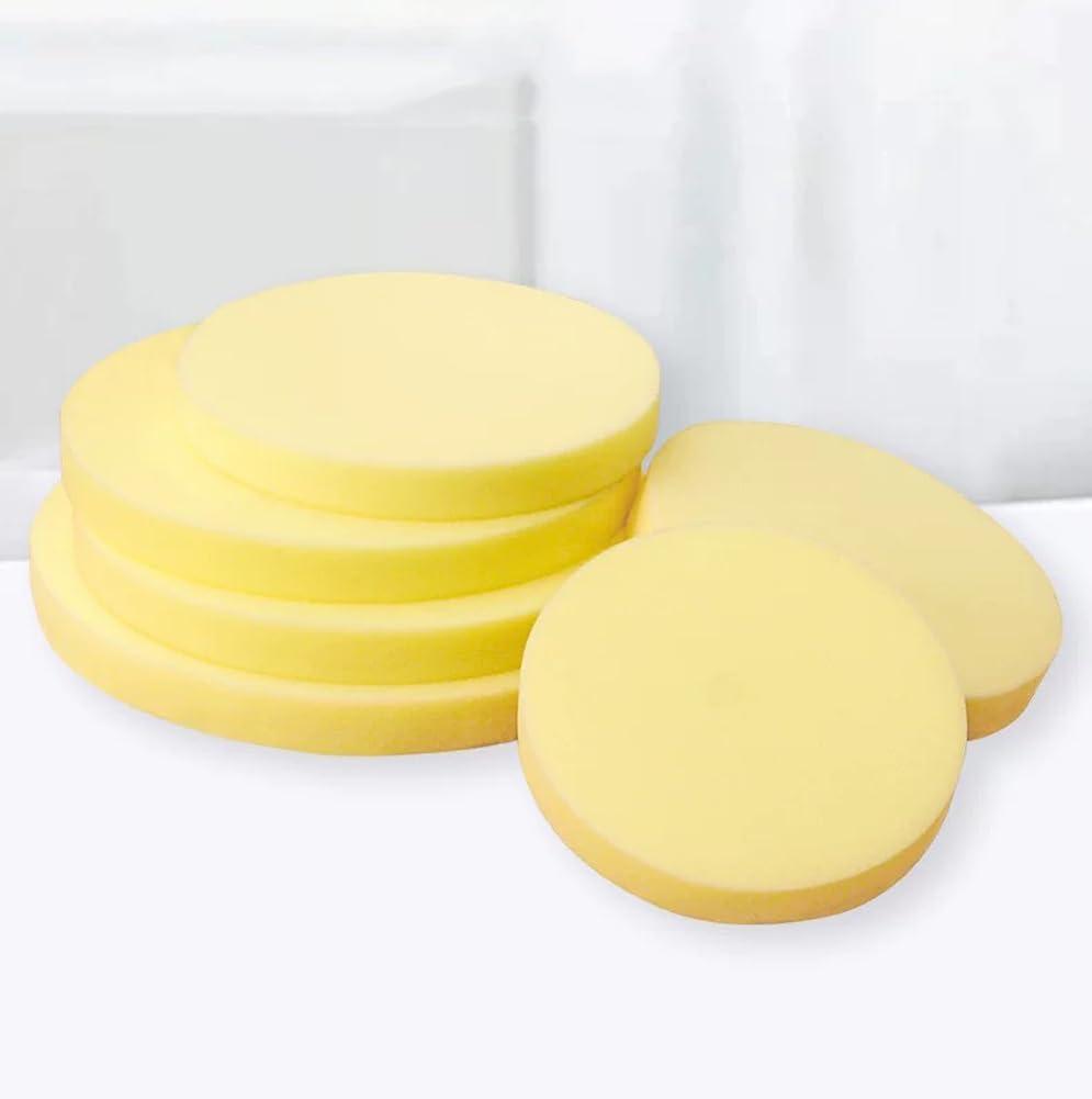 Round Foam Cushion Yellow,High Density Upholstery Foam for Bar Stool,Ottoman,Sofa,Chair,Thickness 1"/2"3"/4"/5"/6",Cut to Any Size Memory Foam (4" Thick - 12"x12")