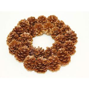 MossArt Deco Preserved Pine Cone Wreath Boxwood Large Wreath Front Door Wall Hanging Ornaments Garland Christmas Decoration Gifts for Christmas Party Easter Thanksgiving Day Decor