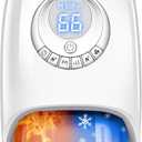 Hand Massager with Heat and Compression for Arthritis and Carpal Tunnel Relief, Heated Wrist Massage for Circulation, Relax for Office Home, Gifts for Dad Mom Women Men (White)