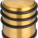 Sumnacon Heavy Duty Floor Door Stopper No Drill - Durability Stainless Steel Door Stop with Anti-Skid Rubber - Contemporary Safety Doorstop for Home Office Commercial Industrial,Gold (3X3.1Inch)