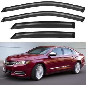 Window Visors Rain Guards for 2014-2020 Chevy Impala, Out-Channel Window Vent Wind Deflectors Visors Shades for 14-20 Impala
