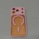 Miracase Magnetic for 17 Pro Case 6.3" with Screen Protector, [Compatible with MagSafe] Military-Grade Protection, Anti-Fingerprint, Slim Thin Phone Case for 17 Pro Cover, Mes Pink