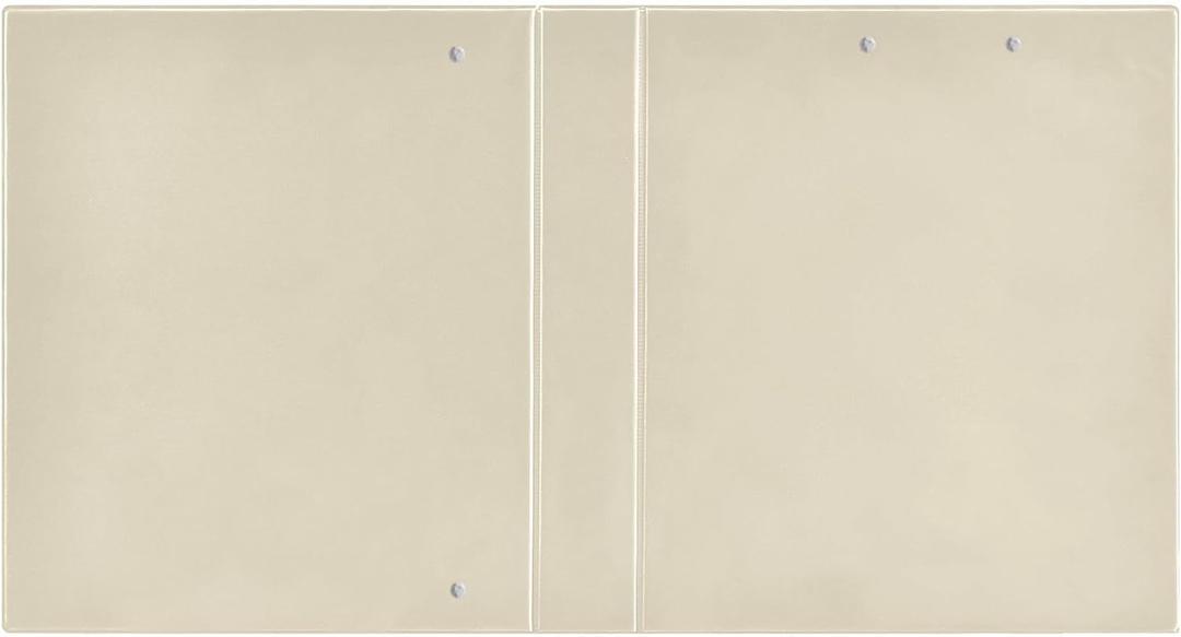 Beige Cream Solid Color 1 Pack,  Clear View Round Ring Binder with Clipboard for Office Supplies