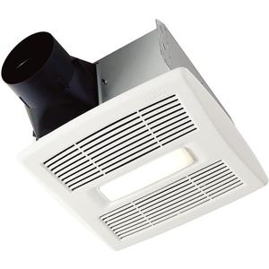 Broan-Nutone AE80BL InVent Series Single-Speed Fan with LED Light, Ceiling Room-Side Installation Bathroom Exhaust Fan, ENERGY STAR Certified, 0.7 Sones, , White , 80 CFM 0.7 Sones