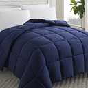 Cosybay Down Alternative Comforter (Navy Blue, Full) - All Season Soft Quilted Full Size Bed Comforter - Duvet Insert with Corner Tabs - Winter Summer Warm Fluffy, 82x86 inches