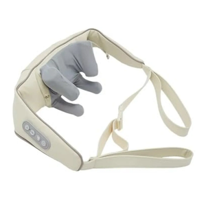 Virexo Neck and Shoulder Massager Shiatsu with Deep Kneading and Heat, Cordless Relaxing Muscle Massage, Beige