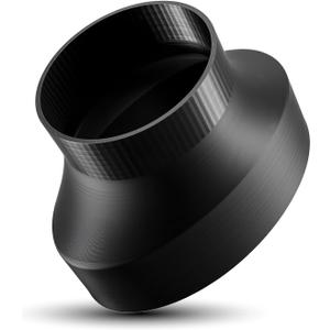 4 Inch Oval to 3 Inch Round Duct Adapter Compatible with Panasonic WhisperValue Broan-Nutone LP80, Bathroom Exhaust Fan Vent Reducer Accessory, No-Tool Installation, Black