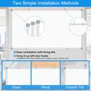 White Board Dry Erase Whiteboard for Wall 36" x 24" Aluminum Presentation Magnetic Whiteboards with Long Pen Tray, 12 Magnets, 3 Markers & 1 Eraser