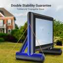 Amada 16 Feet Outdoor Inflatable Movie Screen, Projector Screen with Fast Low-Noise Air, Support Front Rear Projection for Backyard Movie Night, Home Theater, Theme Party, AMPJ05