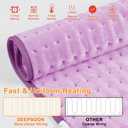 Deepsoon Heating Pad,Electric Heating Pads for Back,Neck,Moist Heating Pad for Abdomen Shoulder Knee Legs,Dry/Moist Heat&Auto Shut Off,Mother's Day Birthday for Men and Women,Light Purple,24x12 Inch