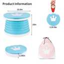 portable, foldable potty seat for toddler, Training Toilet Seat Emergency Toilet for Car, Camping, Outdoor, indoor (light blue, small)