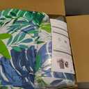 LVTXIII Outdoor Seat/Back Chair Cushion Patio Tufted High Back Cushion, Seasonal Replacement Rocking Chair Cushion with Ties (22” W x 20D”, Set of 2, Islamorada Blue Green), 44x22x4