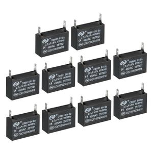 PATIKIL CBB61 Ceiling Fan Capacitor, 10Pcs 2uF 450V AC 50/60HZ Single Insert with 2pins for Air Conditioner Fan Motor Star Run Capacitors 37 x 26 x 24mm