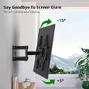 Full Motion TV Wall Mount for Most 37"-84" Flat Screen TV, Swivel or Tilt TV Wall Bracket with Dual Articulating Arms, for 12"-16" Wood Studs, Max VESA 600x400mm, Load 120 lbs by USX MOUNT