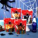 Teenyyou 50 Pcs Spider Party Favors Bags Stand up Spiderweb Pouch Treat Gift Bags with Transparent Window for Cookie Candy Goodies for Halloween Party Supplies, 8 x 6.5 x 2.5 Inch