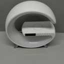 Smart LED Table Lamp, 5-in-1 Night Light Fast Wireless Charging Station, 256 Lights Mode Dimmable Bedside Lamp, Bluetooth Speaker & App Control for Bedroom, Home Decor, Alarm Clock for Festival Gifts (White)