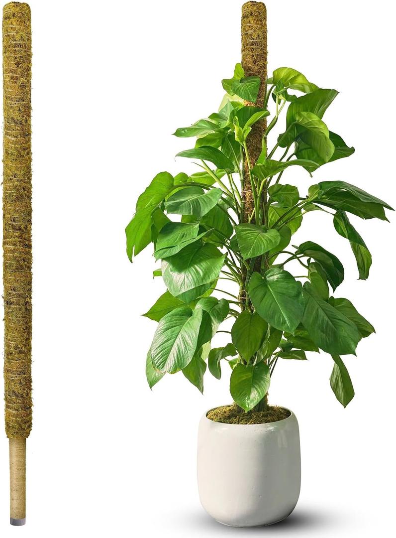DUSPRO 59" Natural Large Moss Pole for Big & Mature Plants, (1pc., 59'')