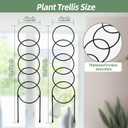 17.5 Inch Plant Trellis Indoor for Climbing Plants,Metal Trellis,Small Garden Trellis for Potted Plants,Plant Stakes for Indoor Plants Accessories Hoya,Flower,Plant Support,Plant Gifts(Circular-Metal)