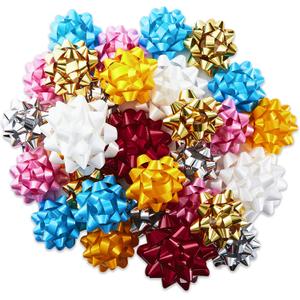 Hallmark Gift Bow Assortment (30, 2 Sizes) Red, White, Pink, Blue, Yellow, Silver, Gold for Christmas, Hanukkah, Birthdays, Weddings, Baby Showers