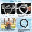 Neck Cooling Tube,Cooling Wrap for Summer,Reusable Ice Neck Ring Wearable Body Cooling Products for Heat Outdoor Sports(Black)