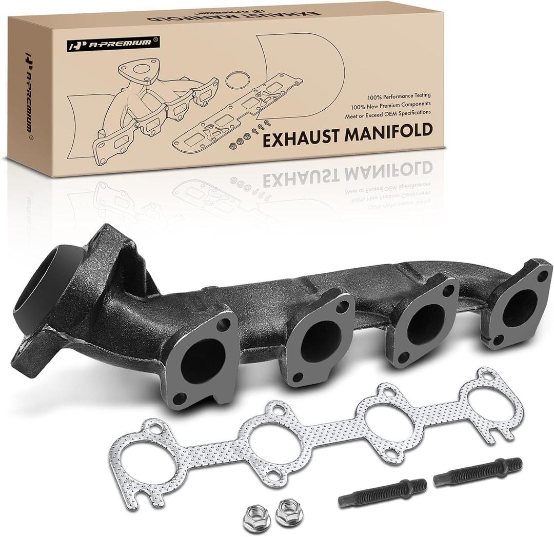 A-Premium Right Side Engine Exhaust Manifold Kit [8Cyl 5.4L] Fit for Ford & Lincoln - F-150, F-250, F-150 Heritage, F-250 F-350 Super Duty, Expedition, E-150, E-250, Navigator, W/Gasket & Studs & Nuts