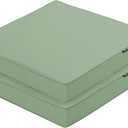 Outdoor Chair Cushions 24 x 24 Inch Water Resistant Patio Chair Cushions with Tie 3 Year Color Fastness Thick Outdoor Seat Cushion for Garden Lawn Patio Furniture Sage Green Set of 2