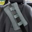 Heart Surgery Pillow Heart Pillows for After Heart Surgery Recovery, Chest Port Pacemaker Pillow for Chemo Patients Seatbelt, Gifts for Women After Hysterectomy (Large, Gray)