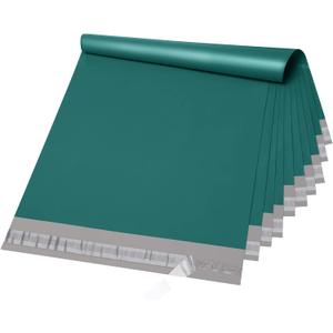 Fuxury Poly Mailers 14.5x19 Inch 50 Pcs, Waterproof Shipping Bags for Clothing, Strong Adhensive Shipping Envelopes for Small Business, Self Seal Mailers Poly Bags Mailing Envelopes Forest Green