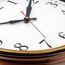 Bernhard Products Large Wall Clock 18" Quality Quartz Silent Non Ticking, Battery Operated for Home/Living Room/Over Fireplace, Beautiful Decorative Timeless Stylish Bronze XL Clocks, Easy to Read