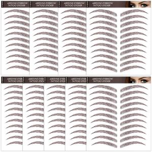Aresvns Eyebrow Tattoo 99 Pairs,Reddish brown waterproof eyebrow tattoo sticker