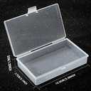 6 Pieces Mini Plastic Clear Beads Storage Containers Box for Collecting Small Items, Beads, Jewelry, Business Cards, Game Pieces, Crafts (5.2 x 3 x 1.2 Inch)