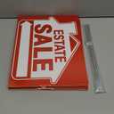 [5 Pack] Estate Sale Signs Set - 16 x 12 Inch Double-Sided Yard Signs With Arrows and Metal H Stakes - Property Sale Directional Signs - Weather-Proof