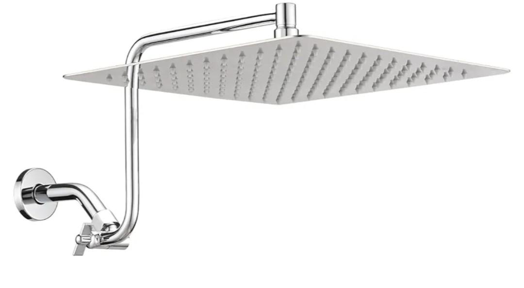 12 inch Adjustable Extension Arm High-pressure Rain Shower Head, Rain Fixed Shower Head