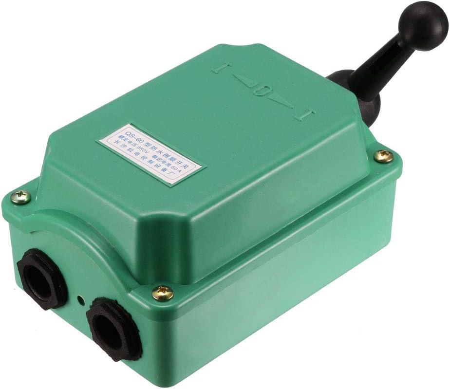 uxcell Drum Switch QS-60 3 Position Forward/Off/Reverse Motor Control Plastic Shell 60A